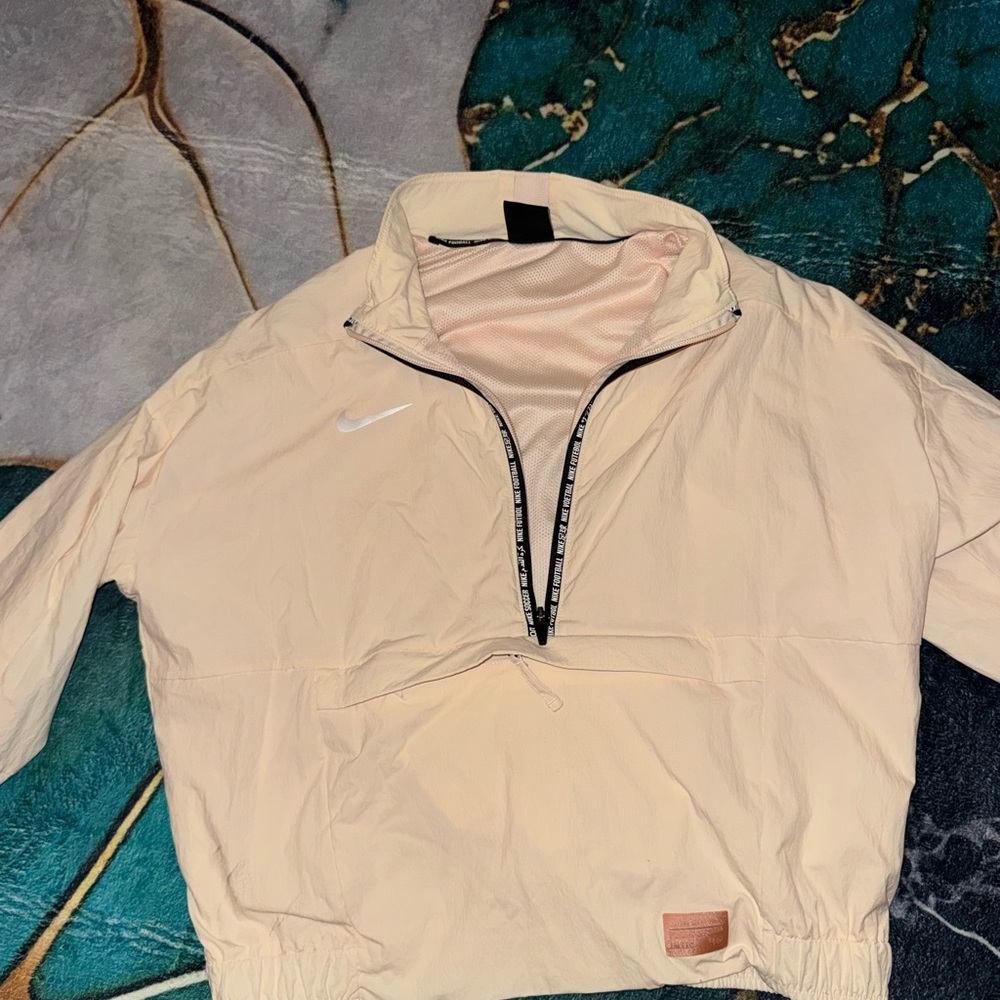 Nike Cream/Pale Pink Dri-FIT Athletic Pullover